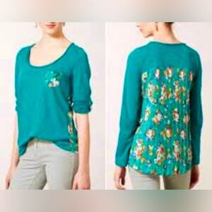 Anthropologie Floral Women's Top size medium Polyester